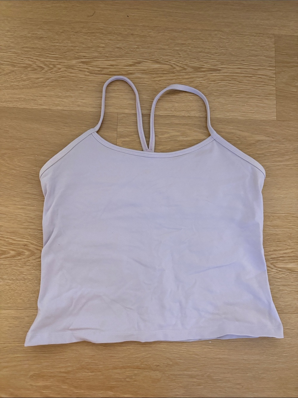 Lululemon flow Y tank light purple, cropped